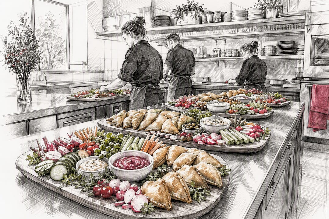 Grazing platters refrigerated pre-event